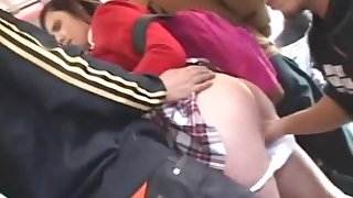 White School teen in uniform groped in Bus Public Amwf hot sex video irani