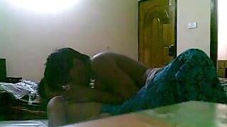 Newly Married Couple On Hotel Bed 2 